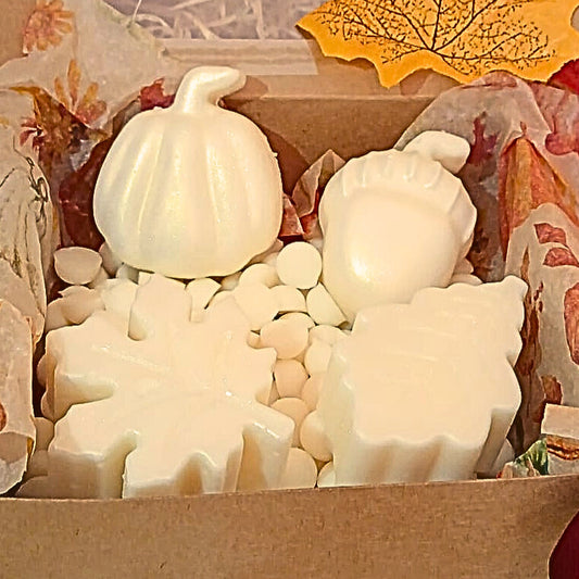 wax melts de cera de soja con aroma a calabaza especiada y bizcocho