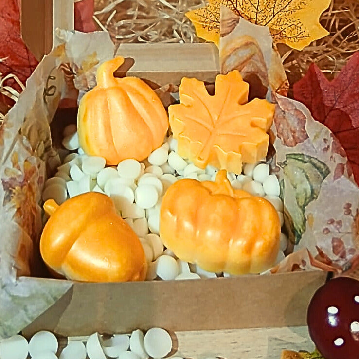 wax melts de cera de soja con aroma a naranja y canela